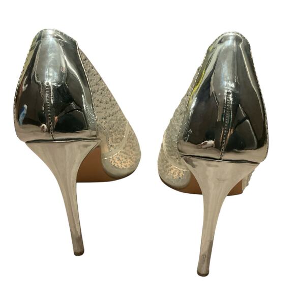 Steve Madden Vala-r Rhinestone Stiletto Heels – Size 8.5, Sparkly Evening Shoes - Picture 4 of 6